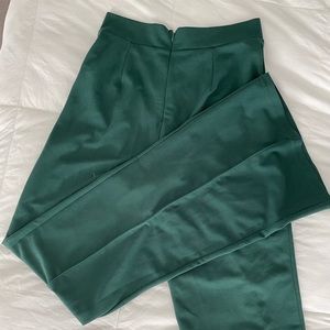 Shein Green Boot Cute Flare Dress Pants